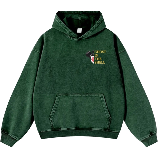 Ghost in the Shell Geisha Vintage Washed Cotton Back Art Hoodie