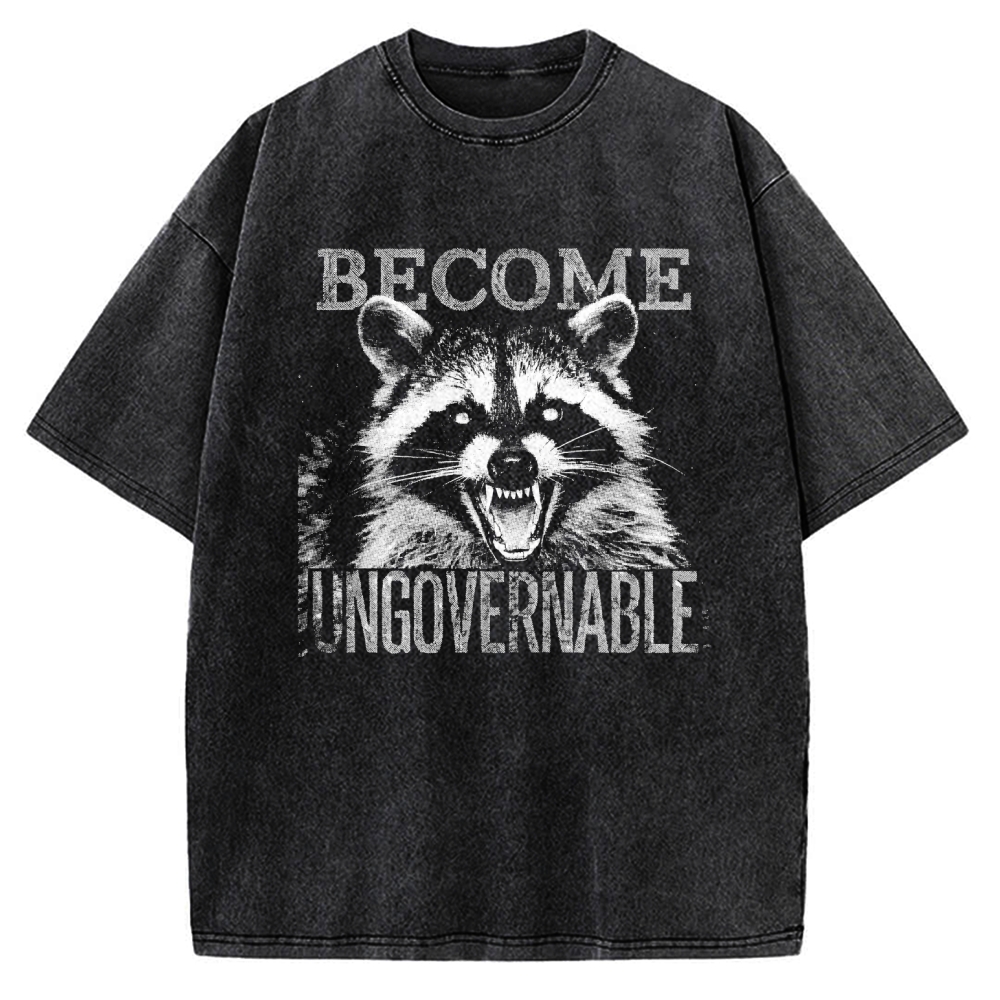 Unisex Become Ungovernable Printed Washed Tee