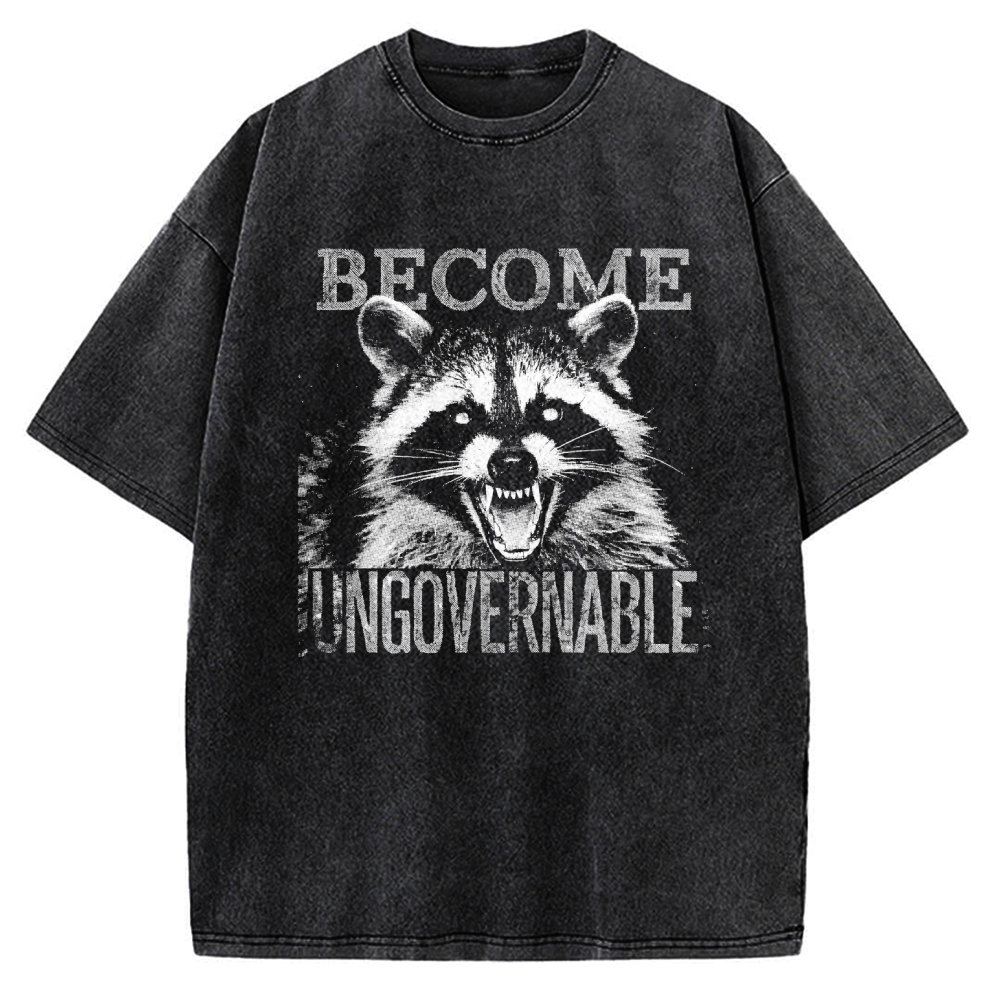 Unisex Become Ungovernable Printed Washed Tee