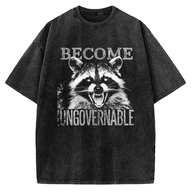 Unisex Become Ungovernable Printed Washed Tee