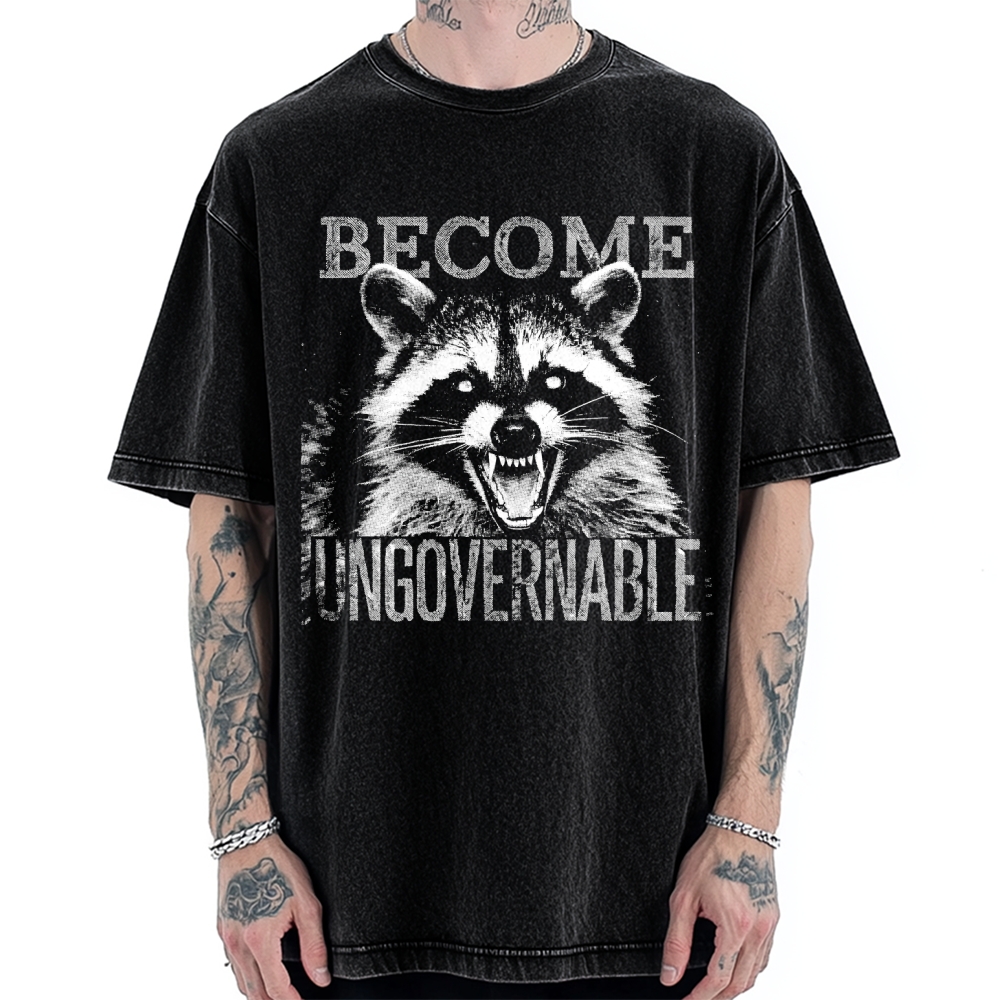 Unisex Become Ungovernable Printed Washed Tee
