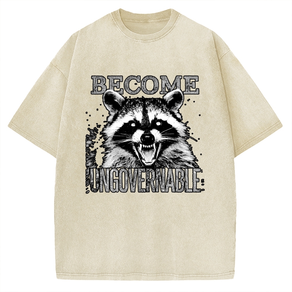 Unisex Become Ungovernable Printed Washed Tee
