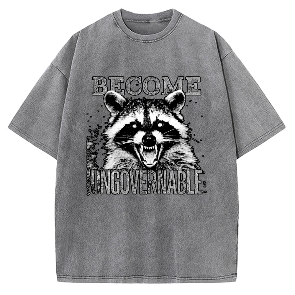 Unisex Become Ungovernable Printed Washed Tee