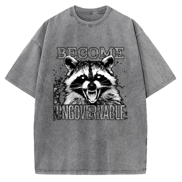 Unisex Become Ungovernable Printed Washed Tee