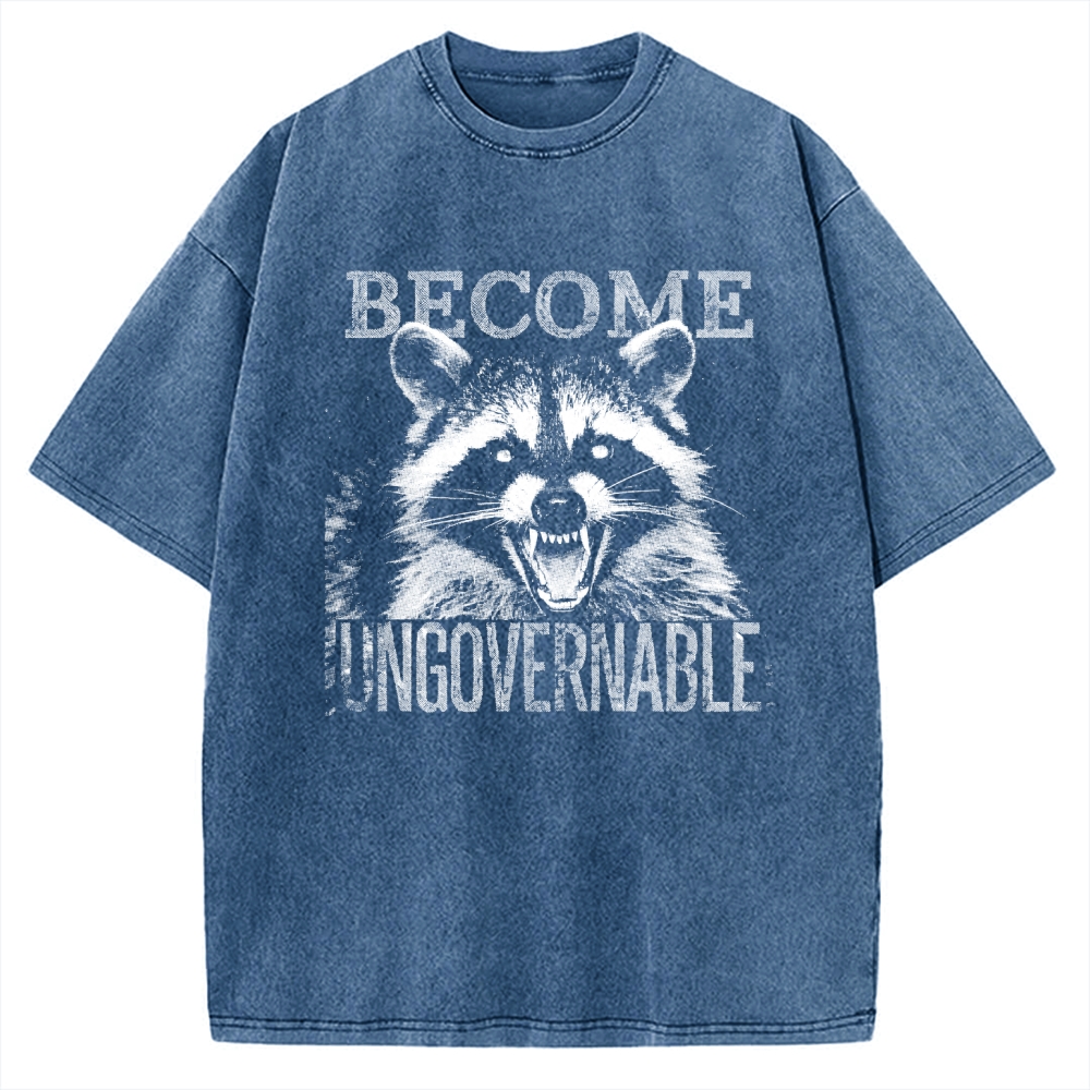Unisex Become Ungovernable Printed Washed Tee