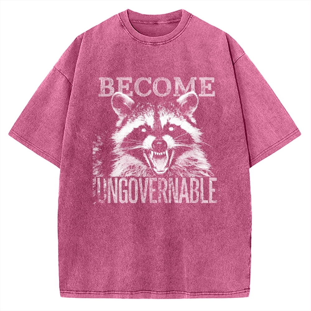 Unisex Become Ungovernable Printed Washed Tee