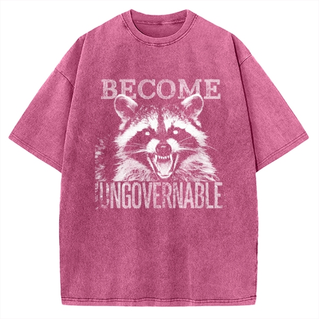 Unisex Become Ungovernable Printed Washed Tee