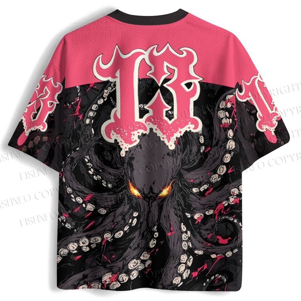 Angry Octopus Printed Jersey Shirts