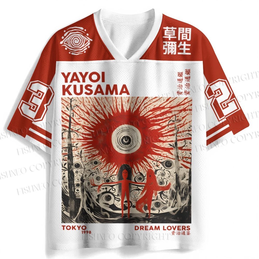 Yayoi Kusama Bloody Spooky Eye Jersey Shirts
