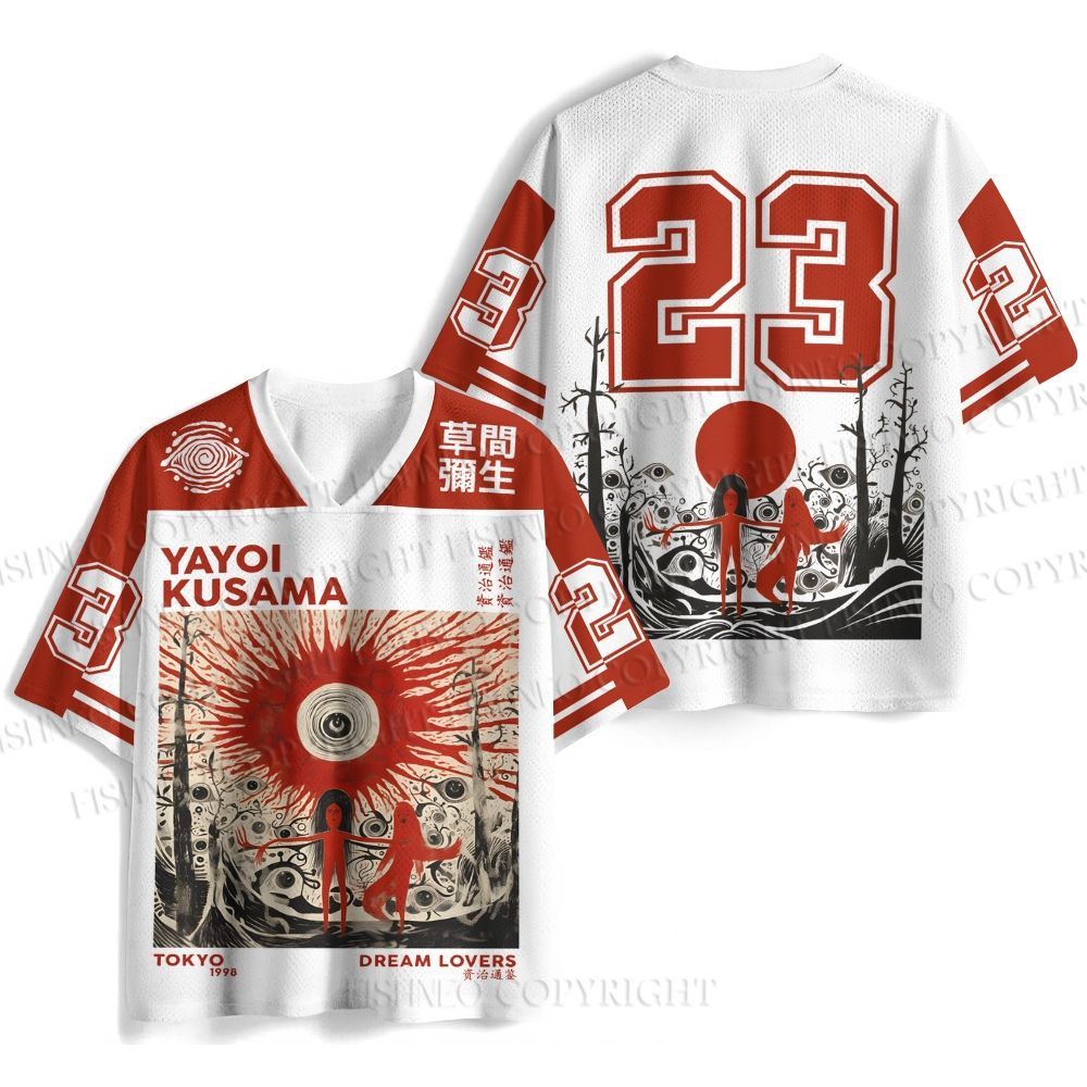 Yayoi Kusama Bloody Spooky Eye Jersey Shirts