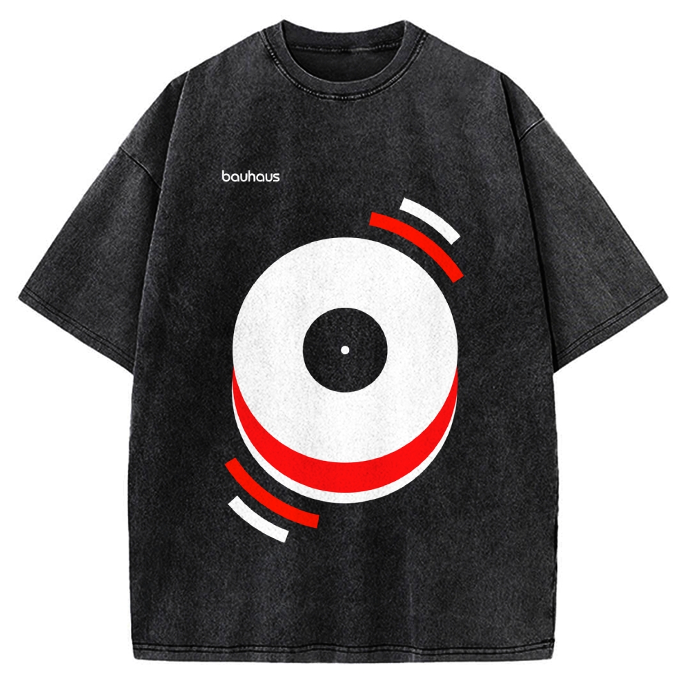 Unisex Bauhaus Musical Happiness Printed Washed Tee