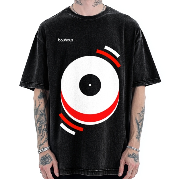 Unisex Bauhaus Musical Happiness Printed Washed Tee