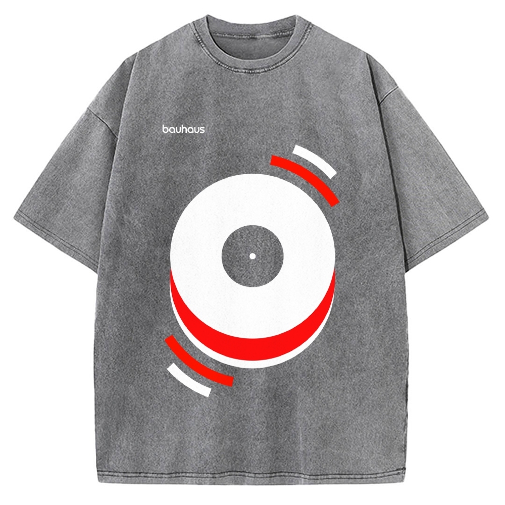 Unisex Bauhaus Musical Happiness Printed Washed Tee