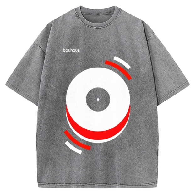 Unisex Bauhaus Musical Happiness Printed Washed Tee