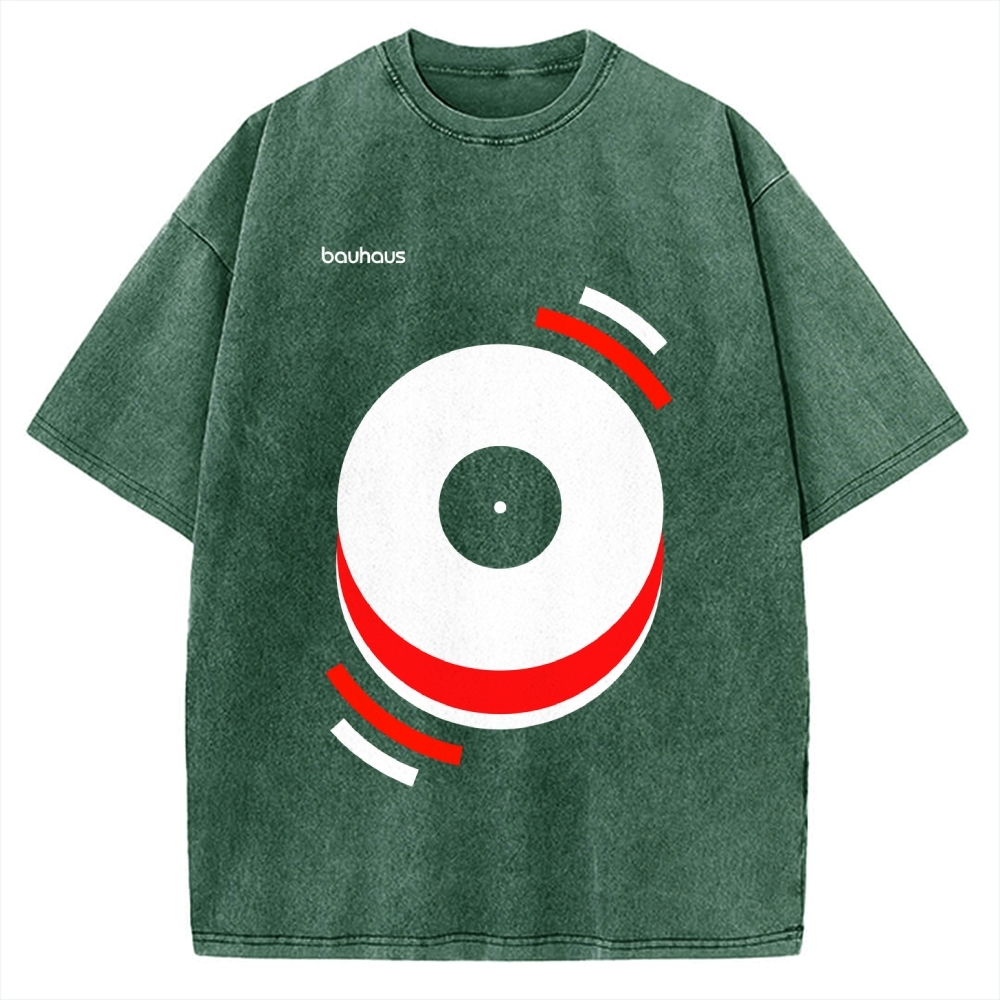 Unisex Bauhaus Musical Happiness Printed Washed Tee