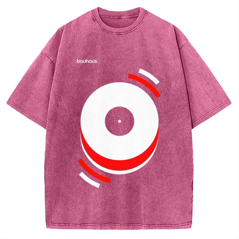 Unisex Bauhaus Musical Happiness Printed Washed Tee