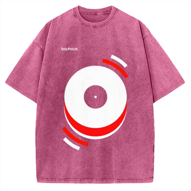 Unisex Bauhaus Musical Happiness Printed Washed Tee