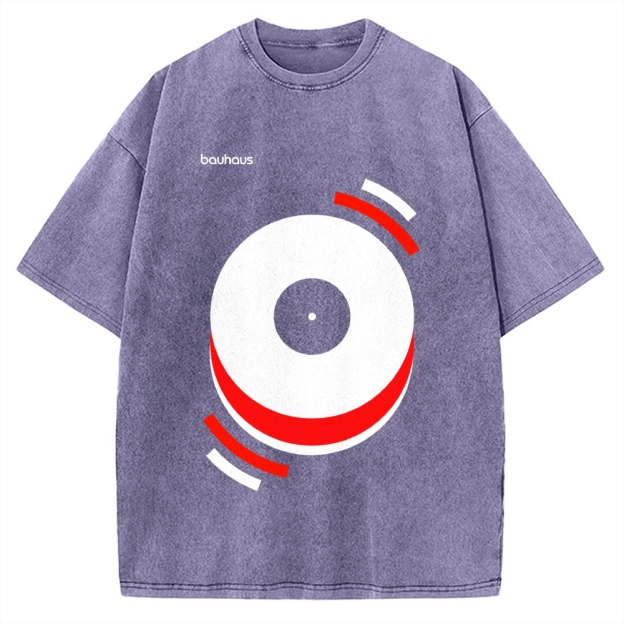 Unisex Bauhaus Musical Happiness Printed Washed Tee