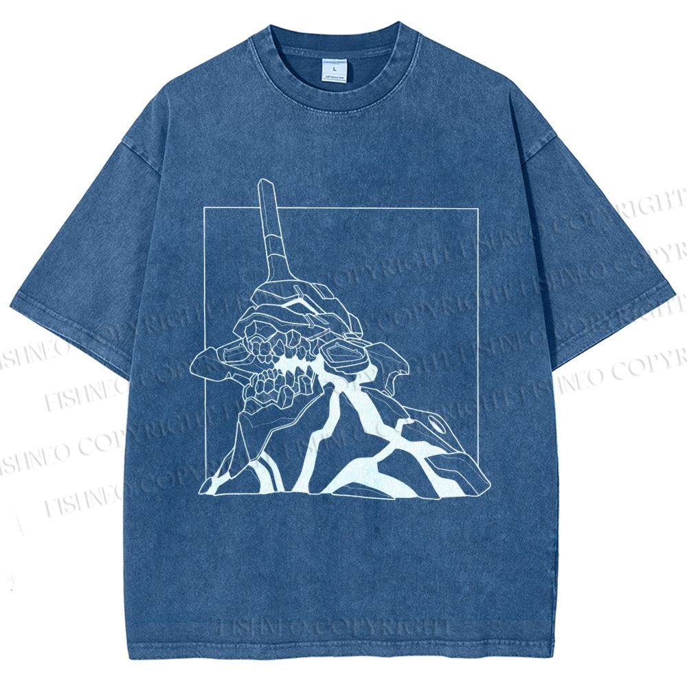 Unisex Evangelion Unit-01 Printed Washed Tee