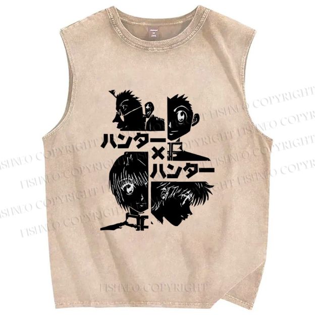 Unisex Hunter x Hunter Printed Washed Tank Top