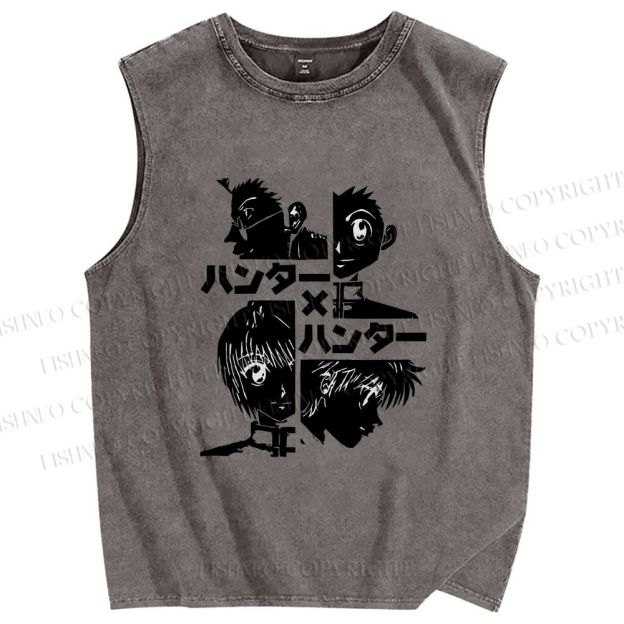 Unisex Hunter x Hunter Printed Washed Tank Top