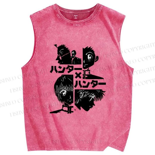 Unisex Hunter x Hunter Printed Washed Tank Top