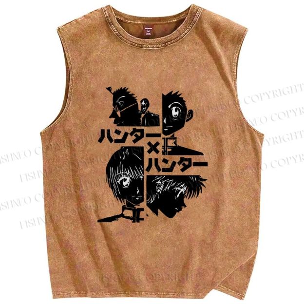 Unisex Hunter x Hunter Printed Washed Tank Top