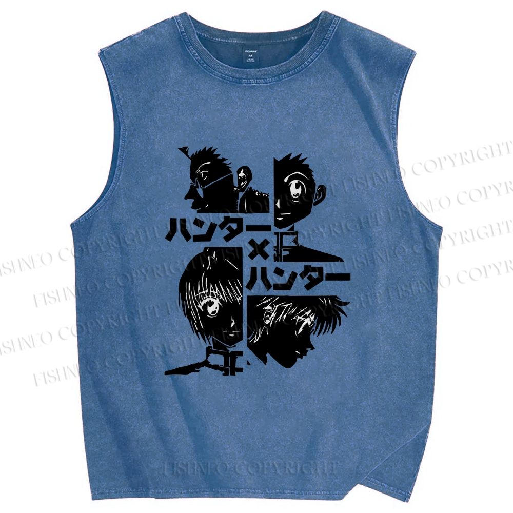 Unisex Hunter x Hunter Printed Washed Tank Top