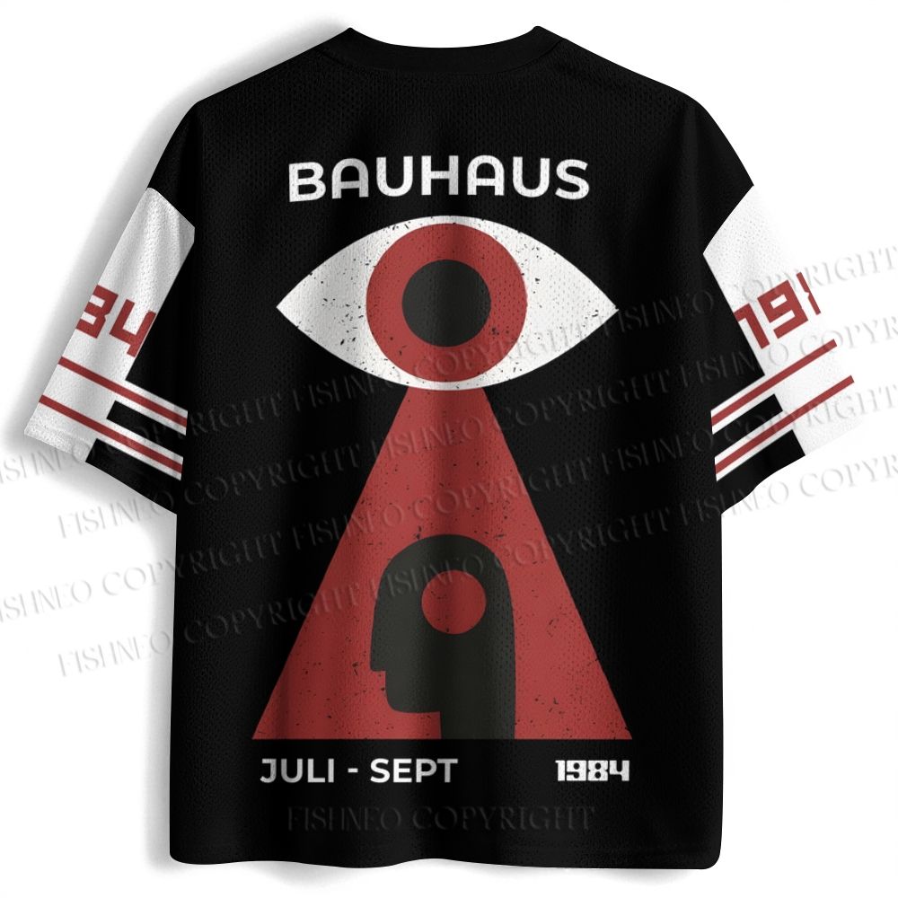 Bauhaus Geometric Eyes Printed Jersey Shirts
