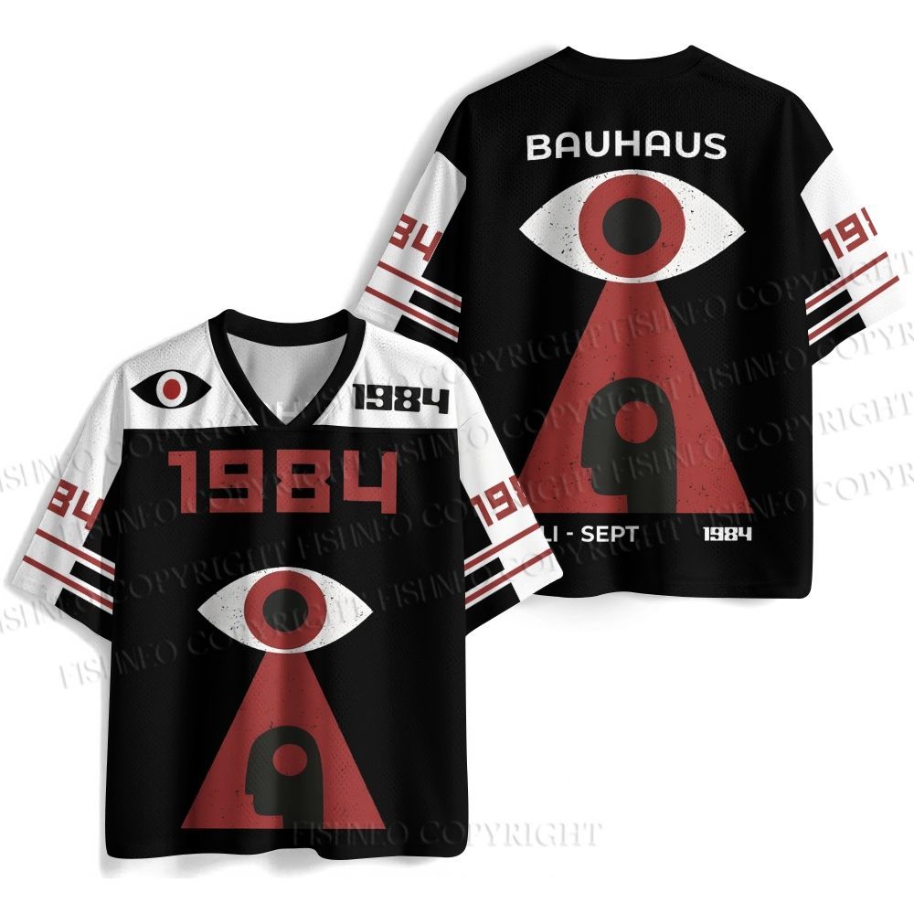 Bauhaus Geometric Eyes Printed Jersey Shirts