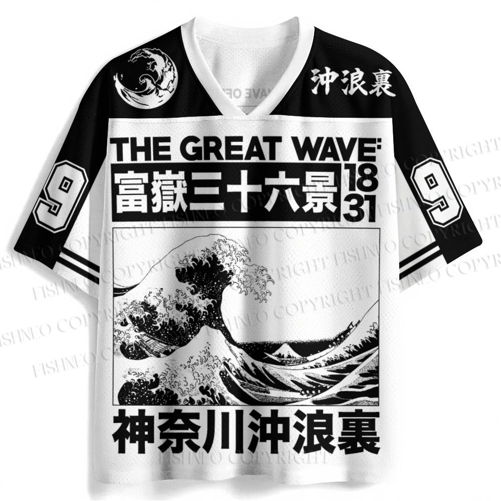 Katsushika Hokusai Japanese Ukiyo-e Wave Jersey Shirts