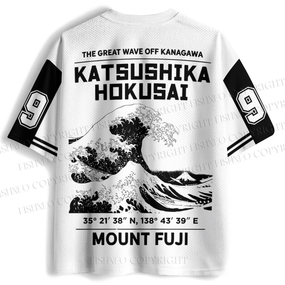 Katsushika Hokusai Japanese Ukiyo-e Wave Jersey Shirts