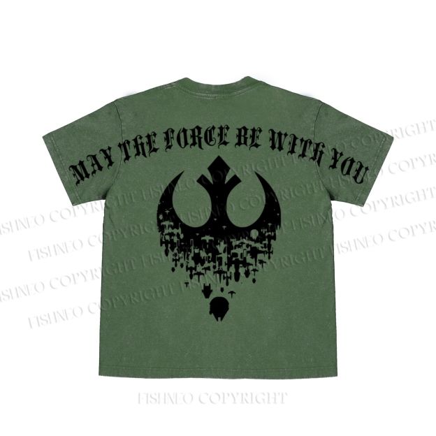 Star Wars May the Force be With You washed t shirt