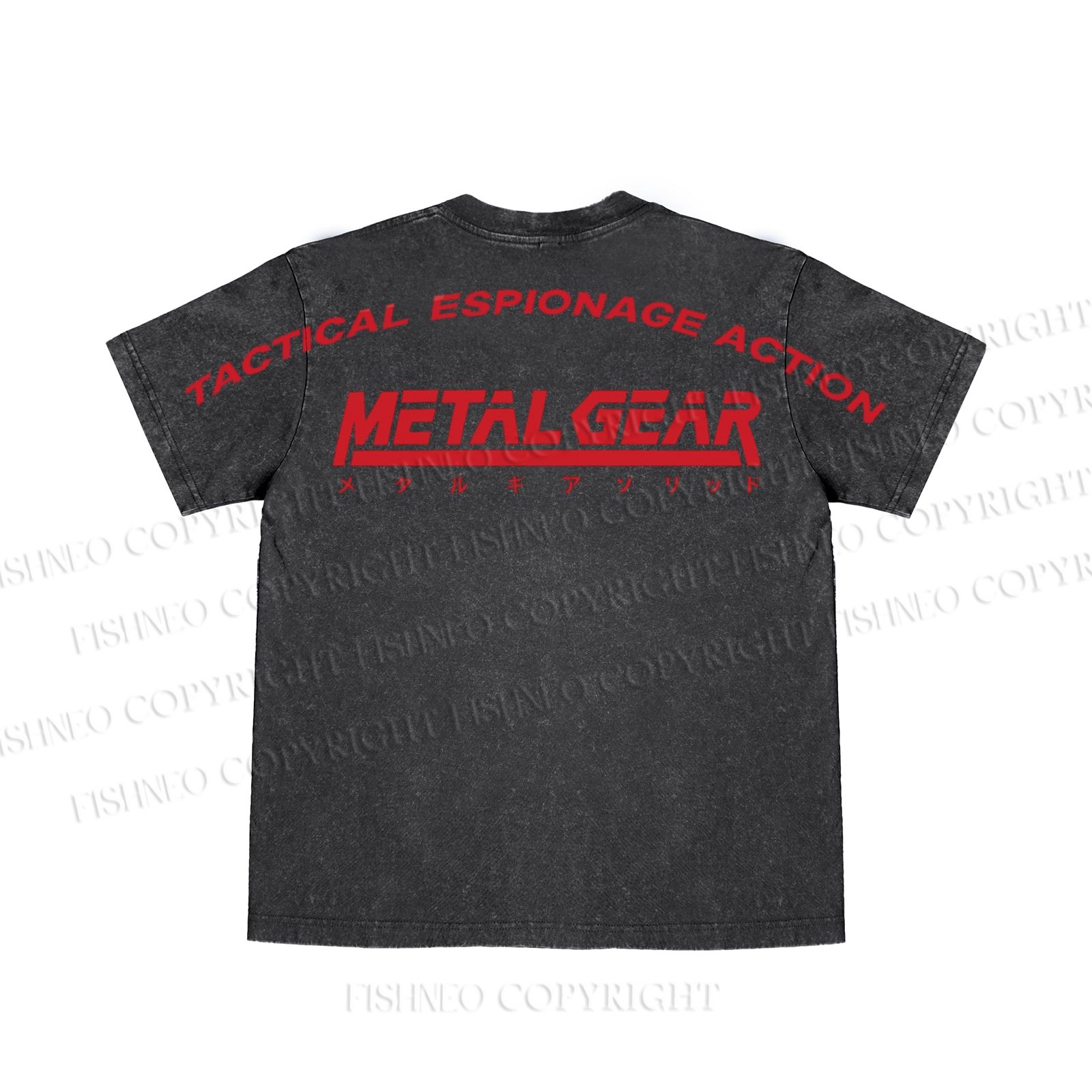 Metal Gear Solid Cyborg Ninja Printed Washed T Shirt