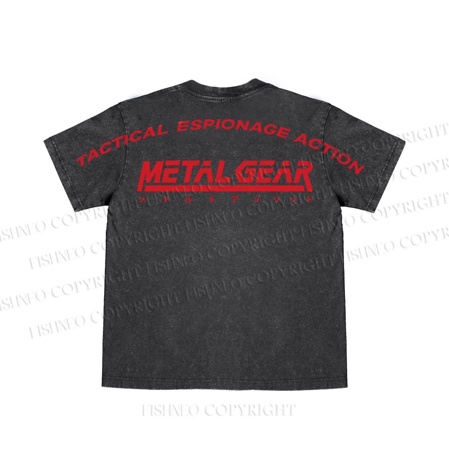 Metal Gear Solid Cyborg Ninja Printed Washed T Shirt