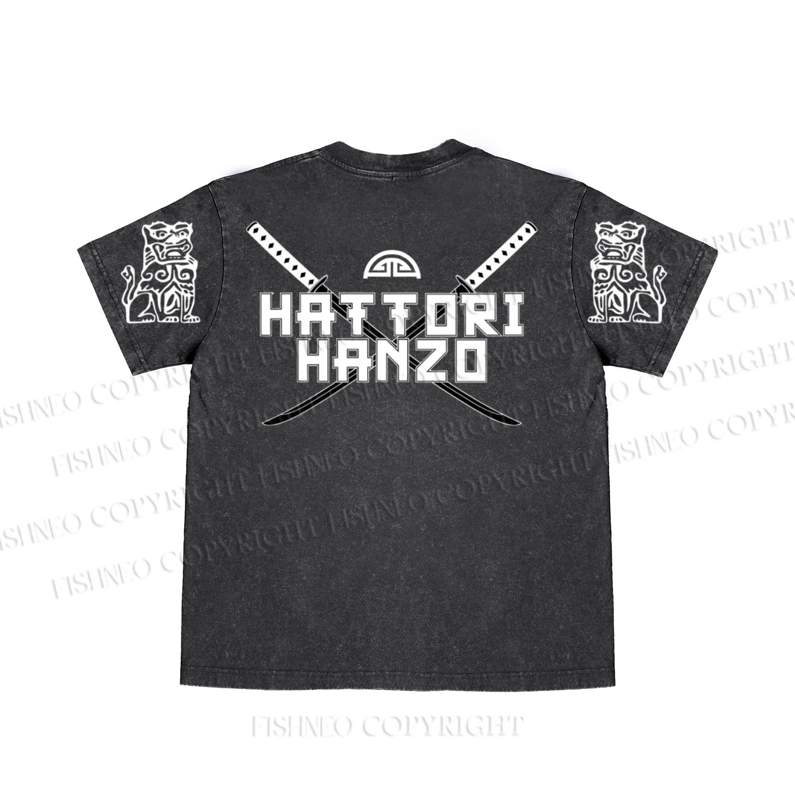 Hattori Hanzo Printed Washed T Shirt