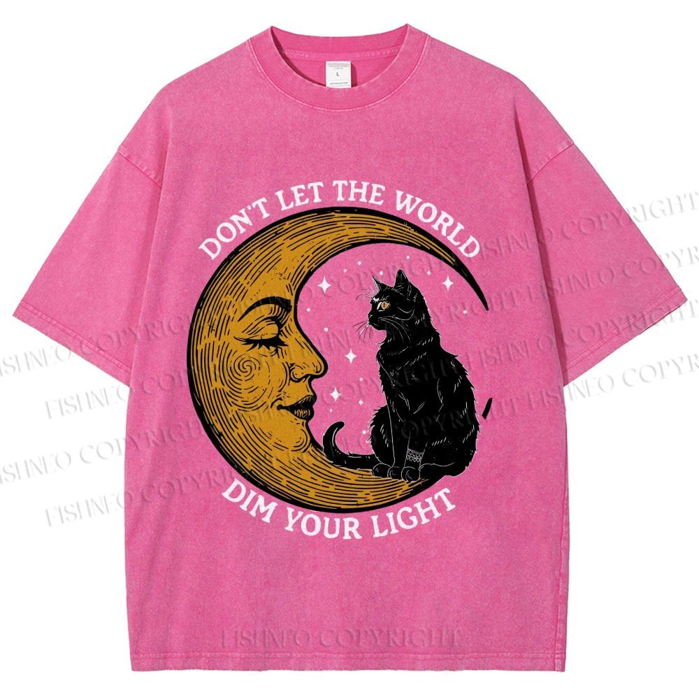 Unisex Don't Let The World Dim Your Light Printed Washed Tee