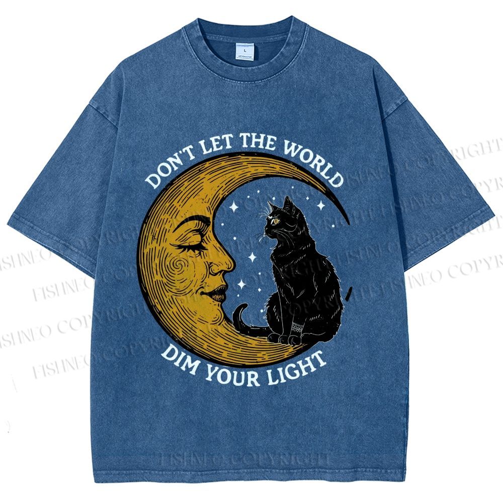Unisex Don't Let The World Dim Your Light Printed Washed Tee
