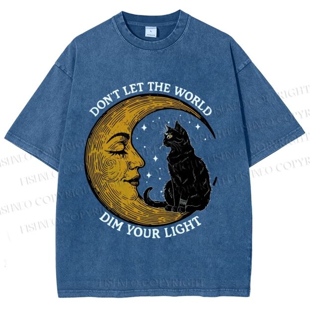 Unisex Don't Let The World Dim Your Light Printed Washed Tee