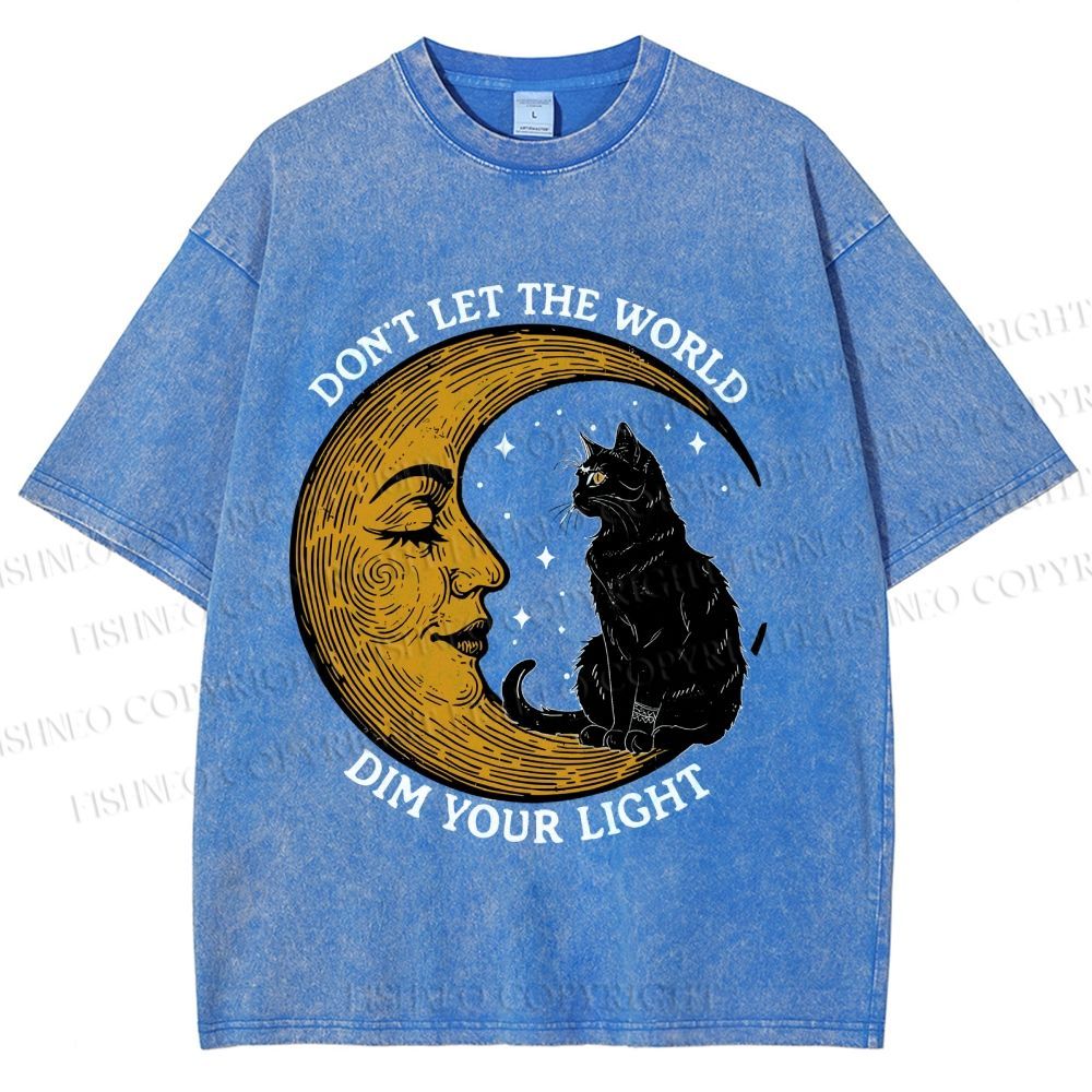 Unisex Don't Let The World Dim Your Light Printed Washed Tee