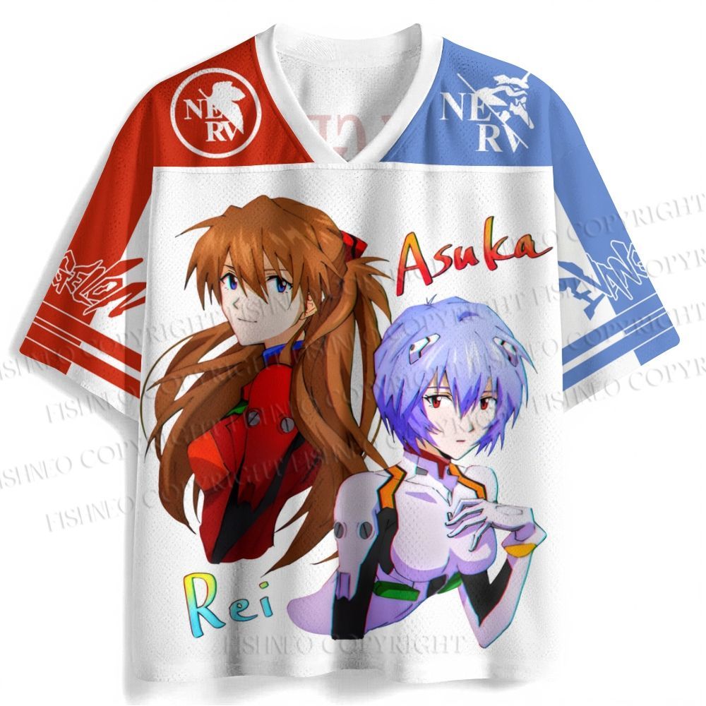 Neon Genesis Evangelion Asuka With Rei Jersey Shirts