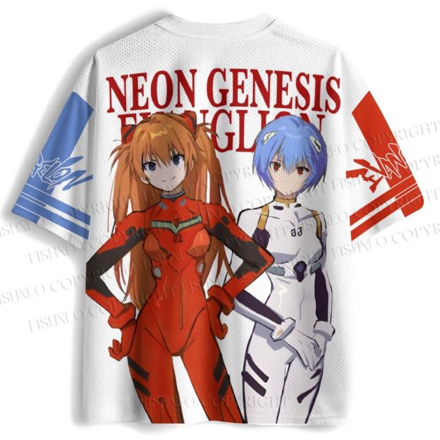Neon Genesis Evangelion Asuka With Rei Jersey Shirts