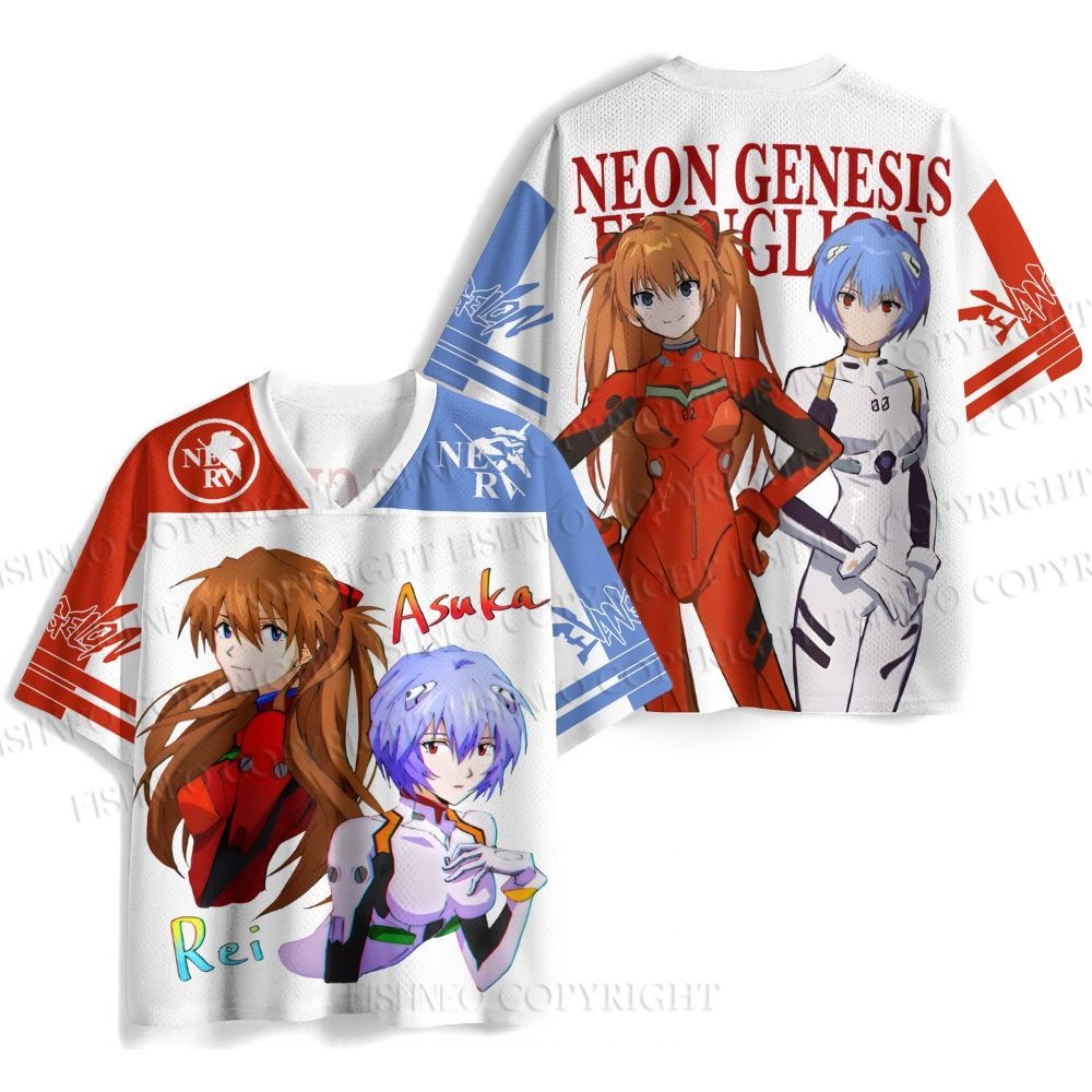 Neon Genesis Evangelion Asuka With Rei Jersey Shirts