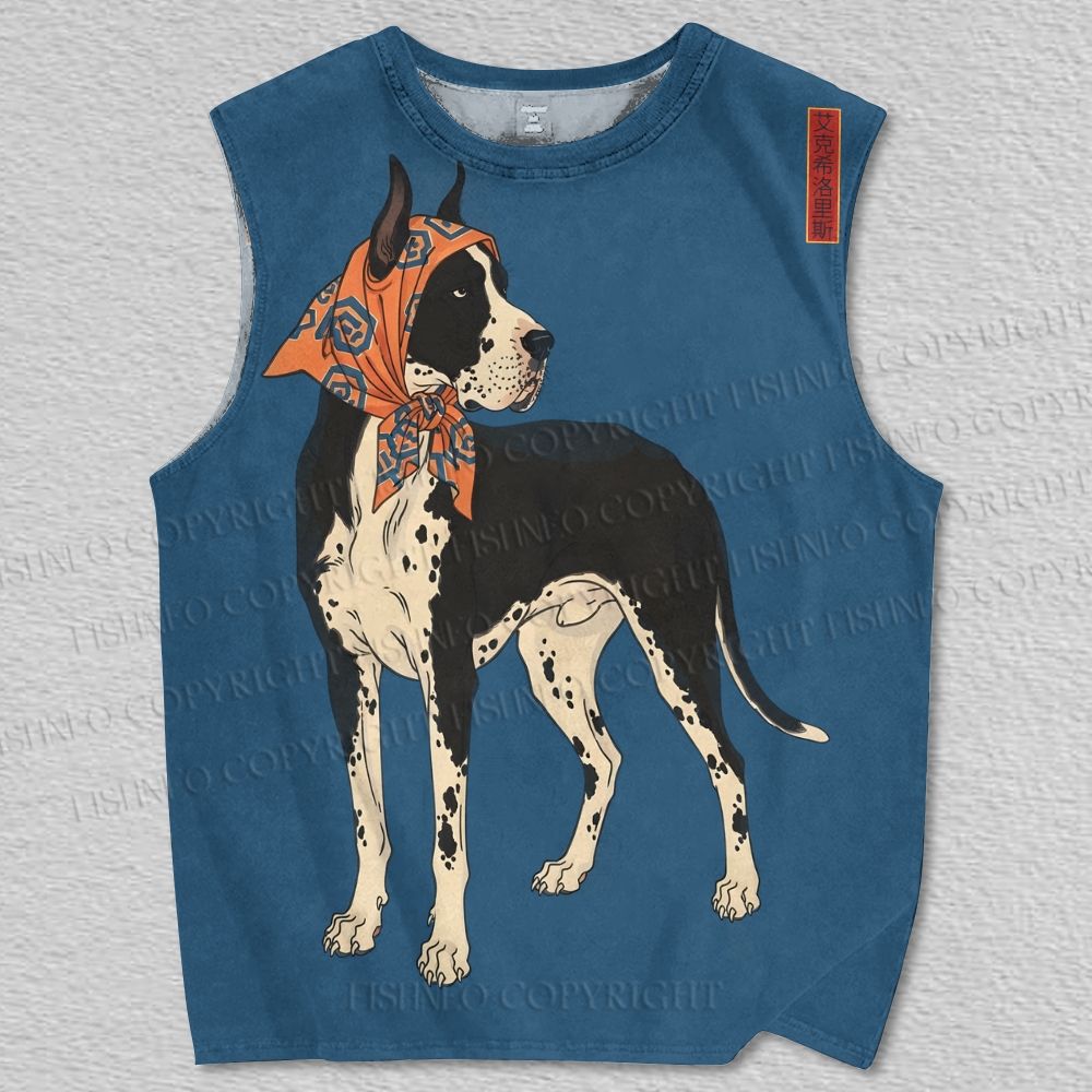 Unisex Headband Dog Printed Tank Top
