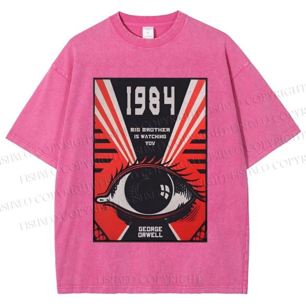 Unisex George Orwell Eyes Printed Washed Tee