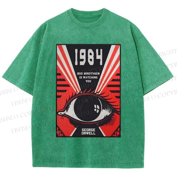 Unisex George Orwell Eyes Printed Washed Tee