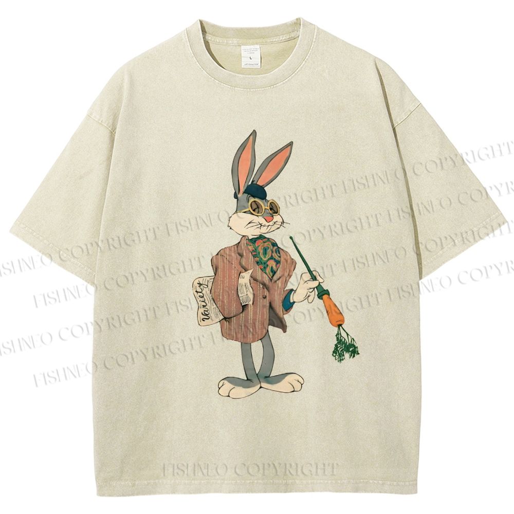 Unisex Bugs Bunny Rabbit Printed Washed Tee