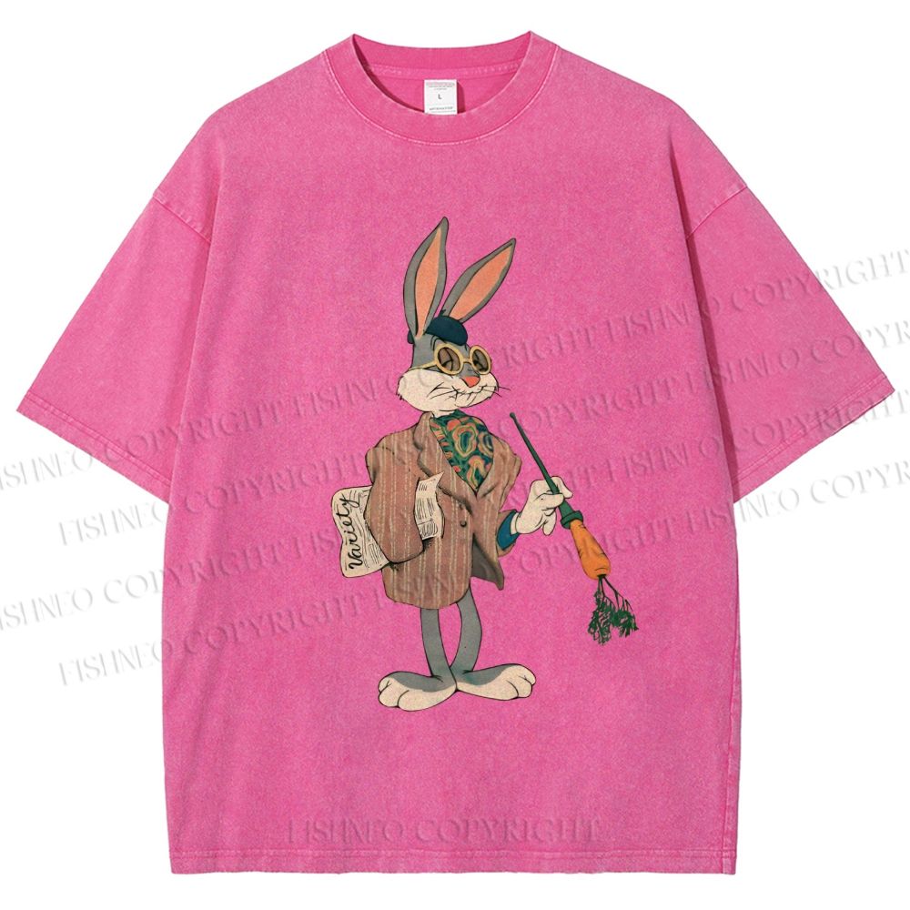 Unisex Bugs Bunny Rabbit Printed Washed Tee