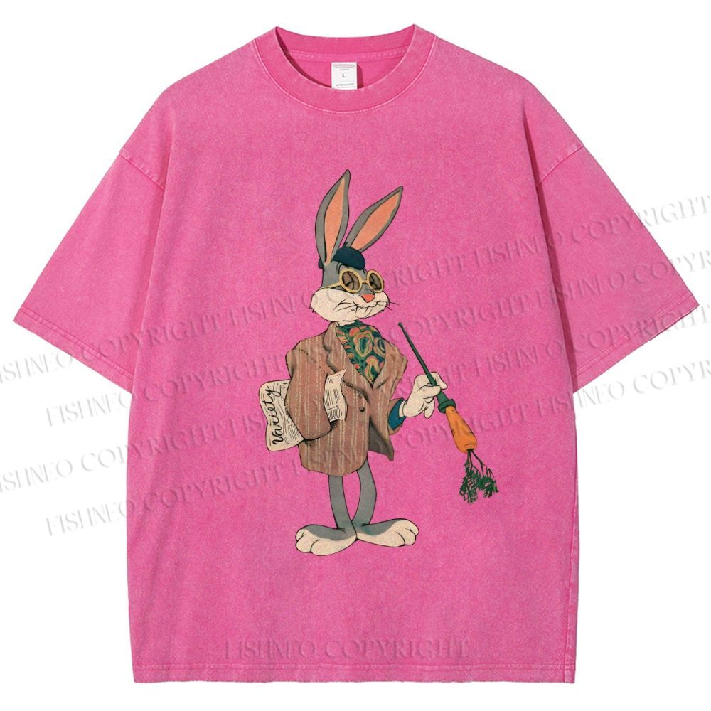 Unisex Bugs Bunny Rabbit Printed Washed Tee
