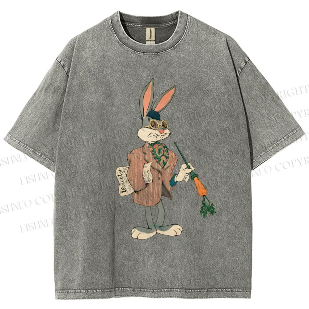 Unisex Bugs Bunny Rabbit Printed Washed Tee